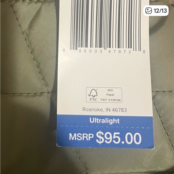 Vera Bradley Ultralight Quilted Crossbody Bag in Sage NWT - Picture 7 of 13